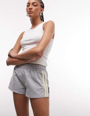 Collusion Mini Sporty Track Shorts In Gray
