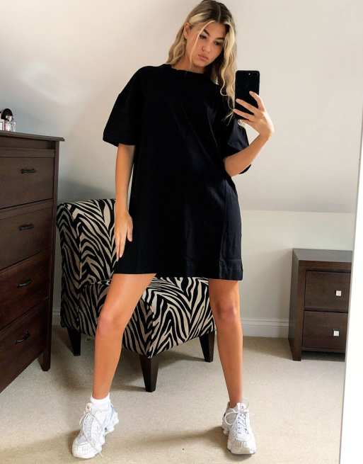 COLLUSION mini t shirt dress in black ASOS