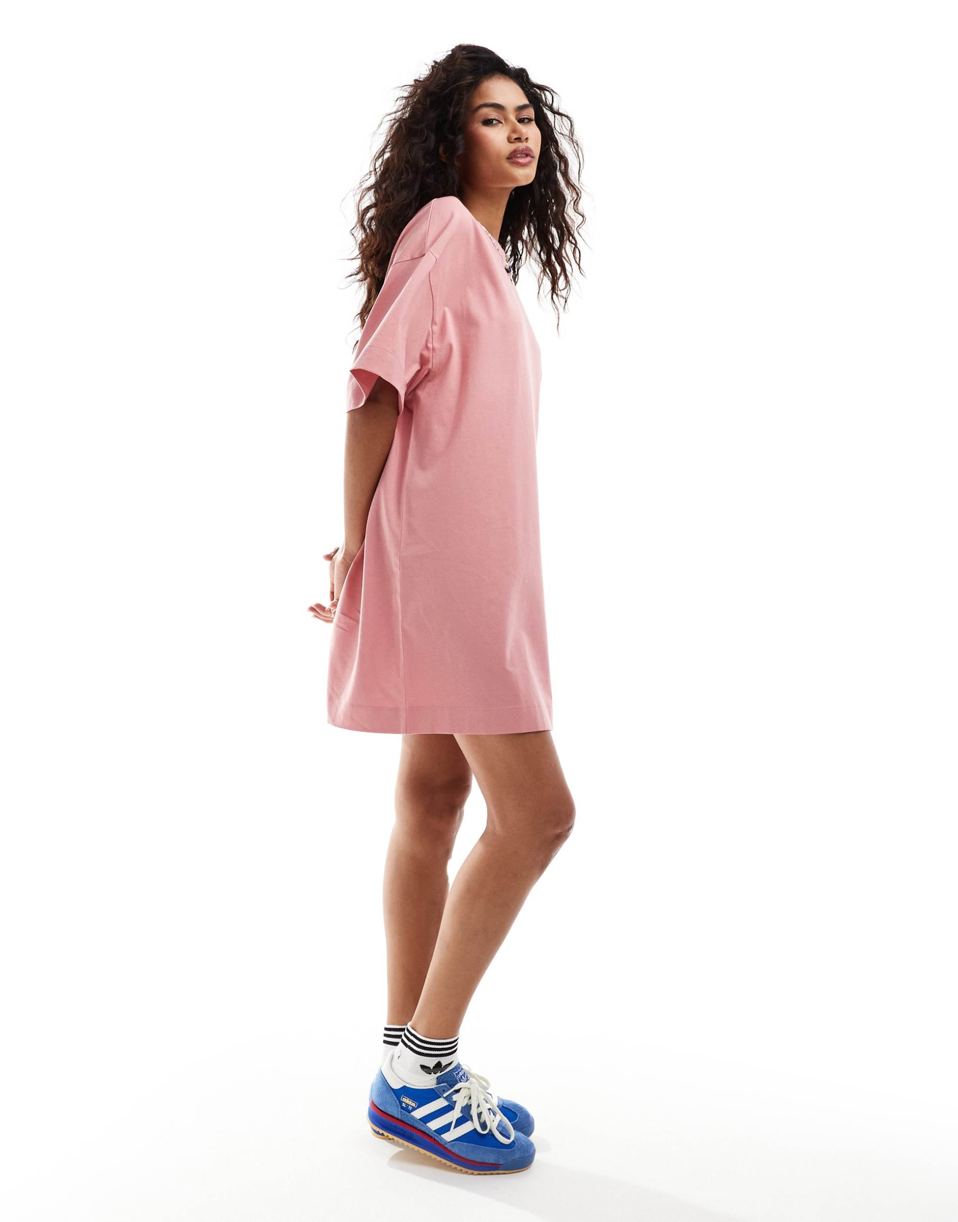 collusion mini t-shirt dress in pink