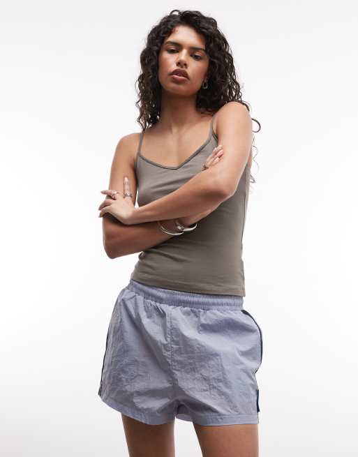 COLLUSION mini track shorts in gray, 2 of 5