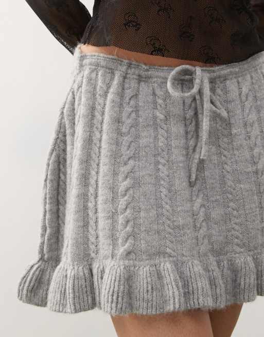 COLLUSION - Minigonna in maglia a trecce, 3 di 5