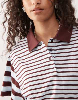 Collusion Mixed Stripe Rugby Polo