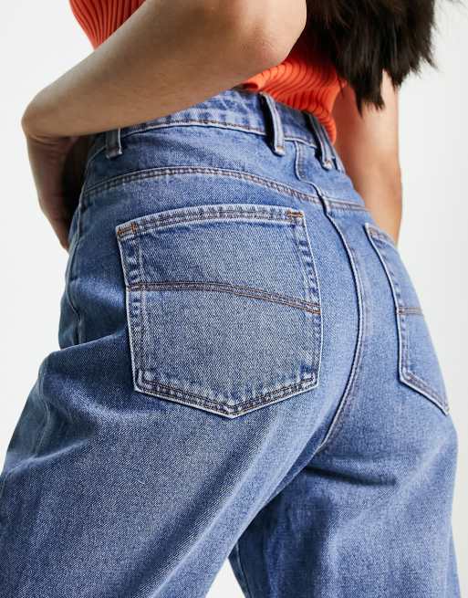 COLLUSION mom jeans in mid wash blue, 5 of 5