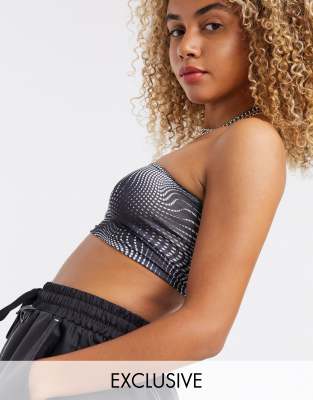 graphic bandeau top