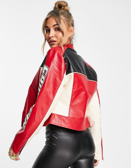 Leather motocross jacket sale