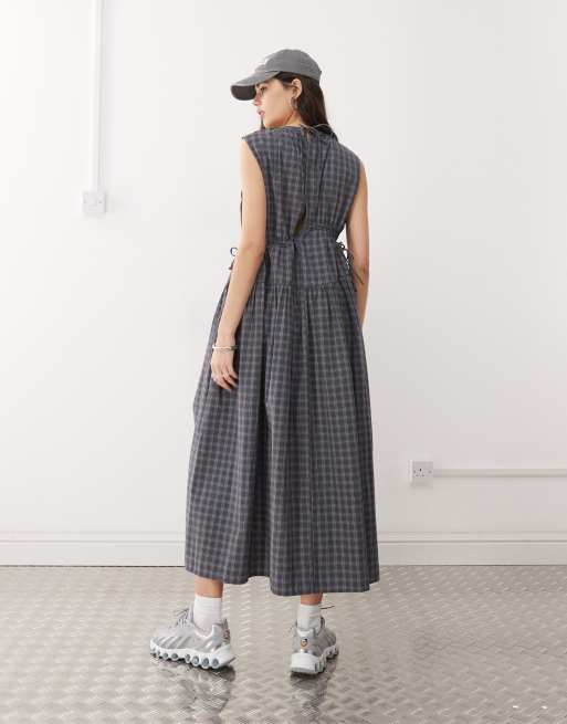 Drawer別注 Scye CHECKED DRESS Saige Dress – Sea, New York