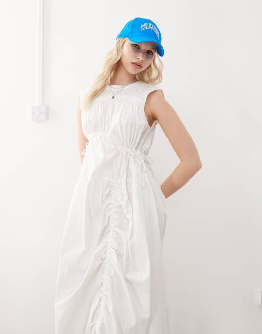 cheap maxi dresses for sale Trendy, Chic Women's Clothing Boutique Golden Hour Maxi Dress for Women, Pearl Color, Satin Fabric, Hand Wash, 95% Polyester, 5% Spandex Lane 201