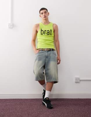 Collusion Muscle Fit Rib Knit Tank Top