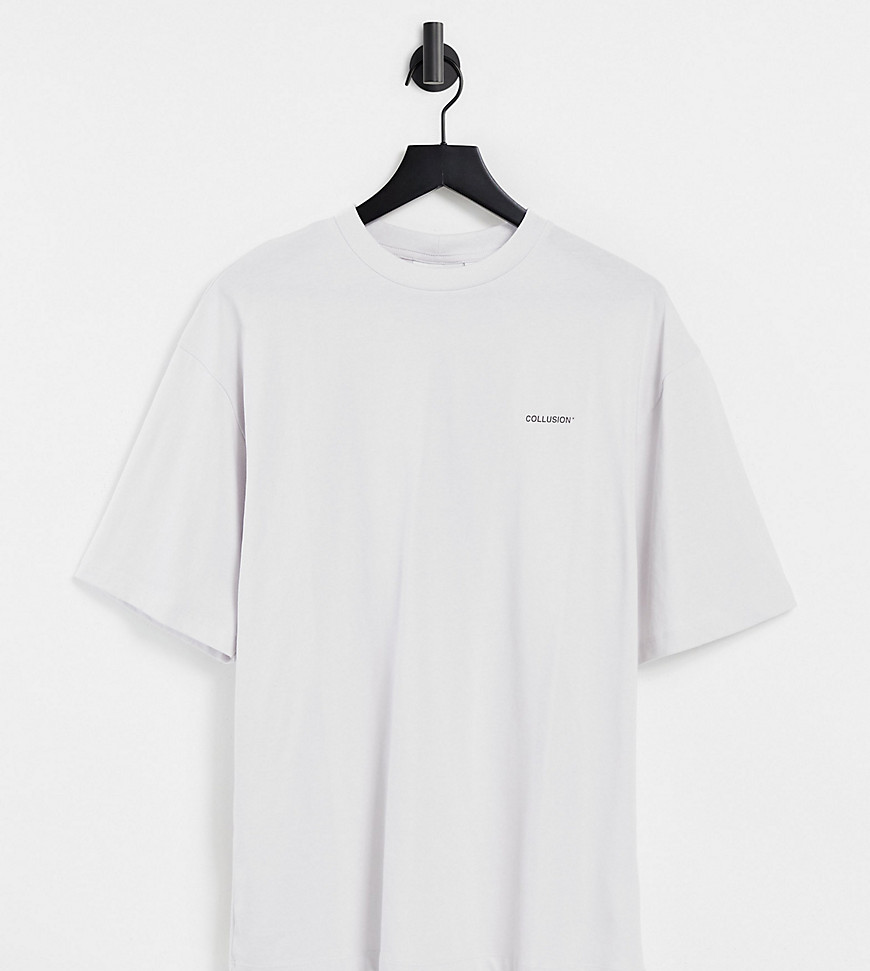COLLUSION – Naturvit t-shirt med logga-Vita