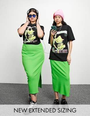 COLLUSION neon floral graphic oversized 