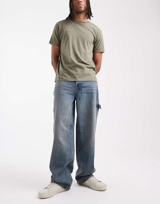 Edge-cクローン　BOOWY Dżinsy Bootcut Z Bardzo Niskim Stanem Z Wyeksponowanymi