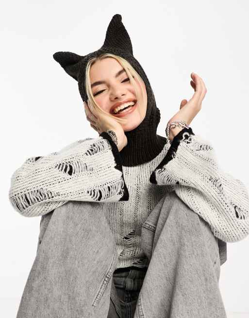 COLLUSION - Novelty - Passamontagna marrone con orecchie