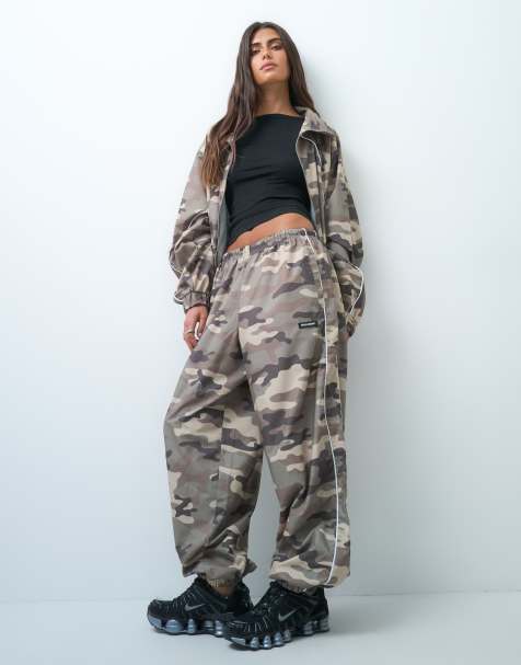 COLLUSION nylon baggy sweatpants in camo print set - view 1