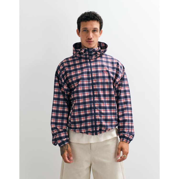 COLLUSION nylon check print zip-up track jacket in multi | ASOS