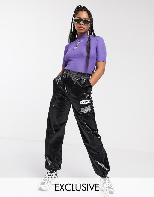 SHINE Satin Jogger, High-Waisted Trendy Joggers