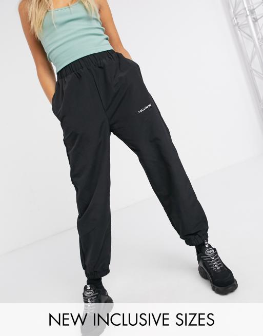 Black cheap nylon joggers