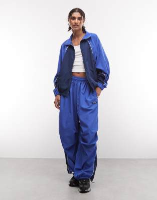 Collusion Nylon Panel Track Jacket In Multi