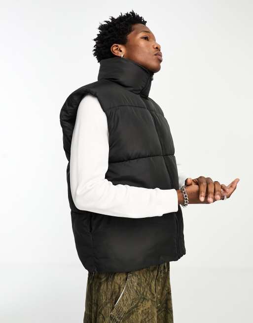 Nylon Black Womens Puffer Vest - Ujackets