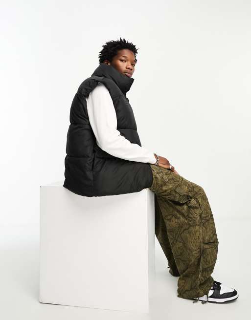 Nylon shop puffer vest