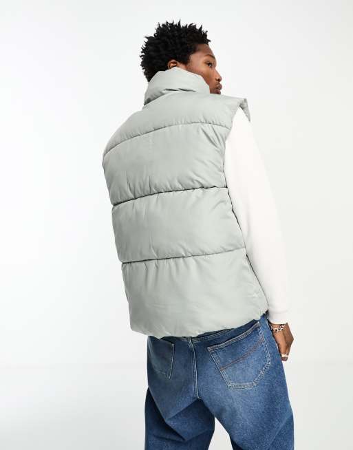 Mens gray 2025 puffer vest