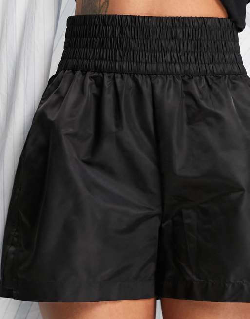 COLLUSION nylon short in black