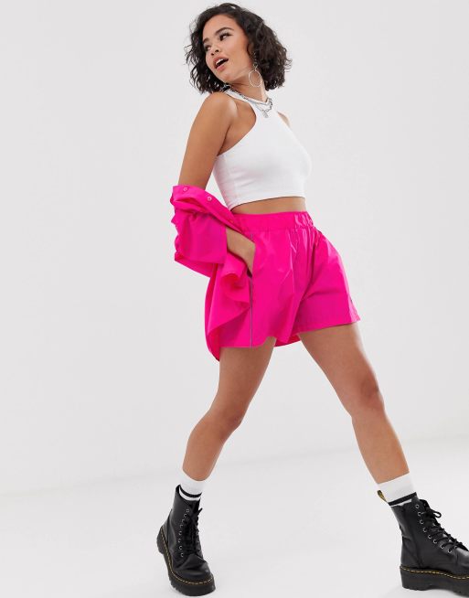 COLLUSION - Combi-set van nylon met reflecterende bies in roze, 3 van 3