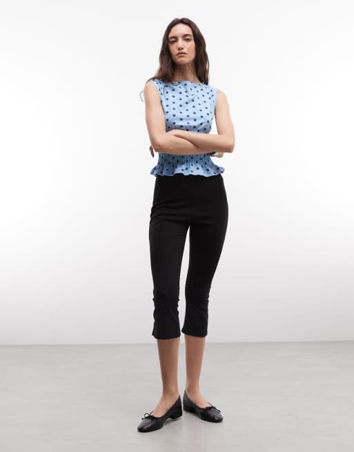 COLLUSION Oberteil mit Smokdetails und U-Boot-Ausschnitt mit Polka-Dot-Muster, 2 von 4