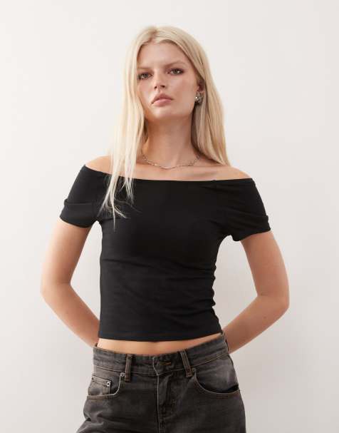 COLLUSION off shoulder raglan sleeve top - view 1