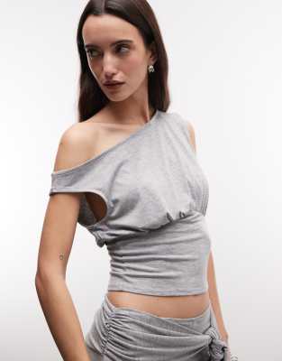 Collusion Off-shoulder Top In Gray