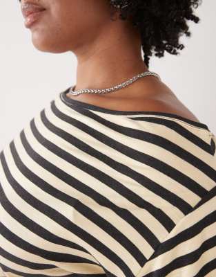 Collusion Off The Shoulder Drapey Top In Multi