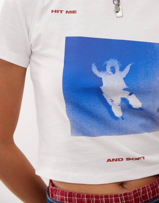 COLLUSION - Official Billie Eilish - Hvid baby-T-shirt med Hit Me Hard & Soft-albumprint, 3 af 4