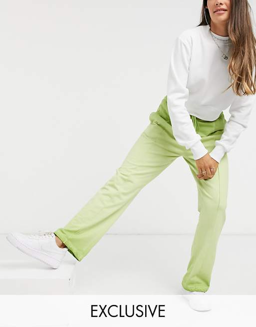 COLLUSION ombre wide leg sweatpants with stitch detail waistband | ASOS