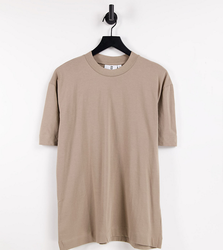 COLLUSION organic cotton t-shirt in light brown