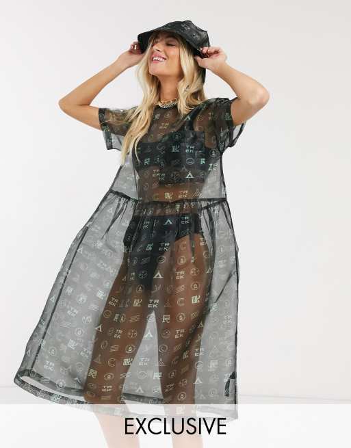 Organza sheer outlet dress