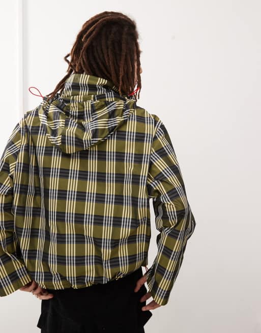 COLLUSION overhead checked jacket in yellow, 3 of 4