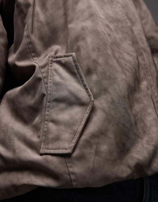 COLLUSION – Oversize-Bomberjacke in verwaschenem Khaki, 4 von 4