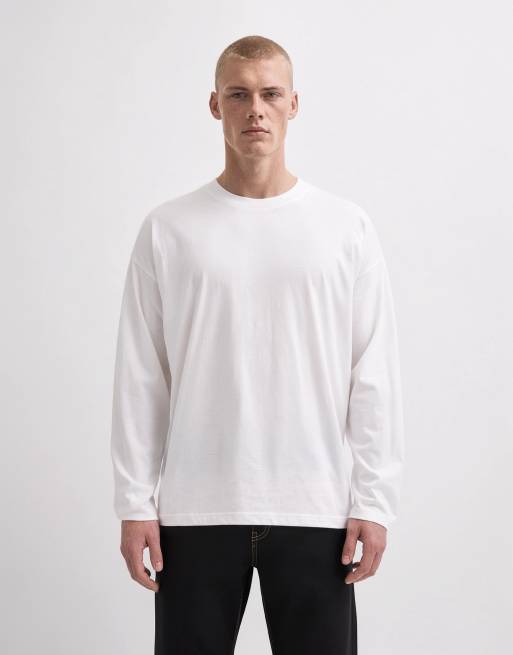 COLLUSION oversize långärmad skate-t-shirt i vitt, 6 av 10