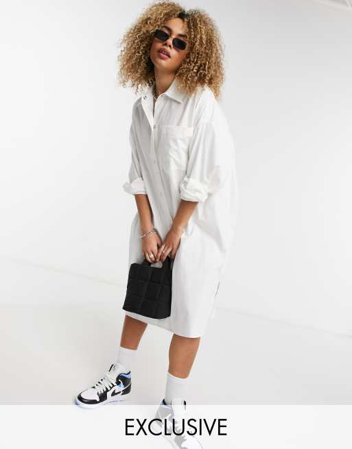 Asos white shirt dress hotsell