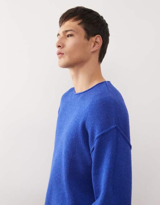 COLLUSION – Oversize-Strickpullover in Blau, 4 von 5