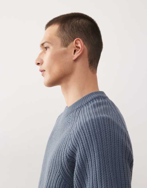COLLUSION – Oversize-Strickpullover in Blau, 4 von 5