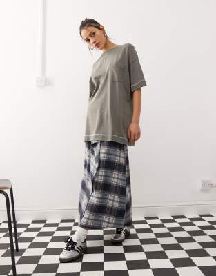 COLLUSION - Oversize-T-Shirt mit Stern-Print-Grau