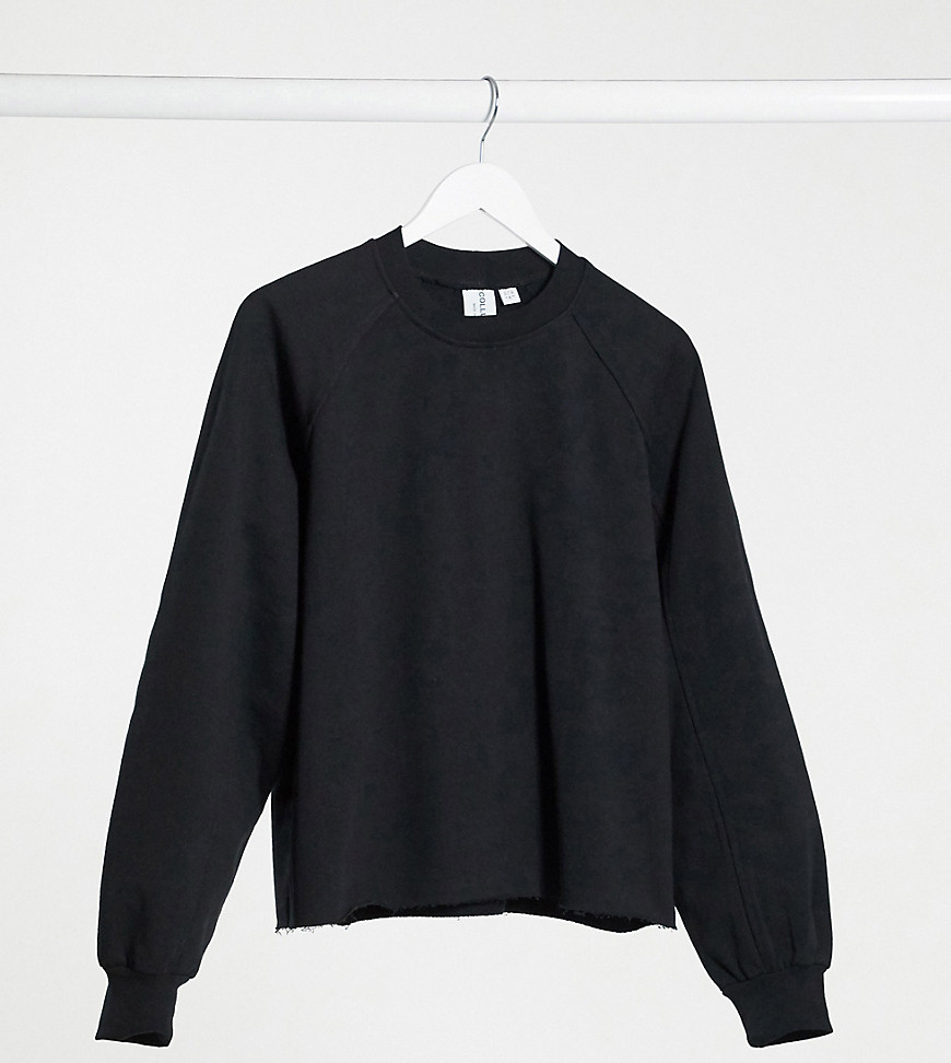 COLLUSION oversized basic sweat in black