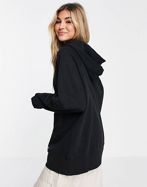 Women COLLUSION oversized black hoodie with brand print 