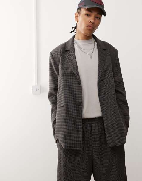 COLLUSION oversized blazer in houndstooth (part of a set) - view 1