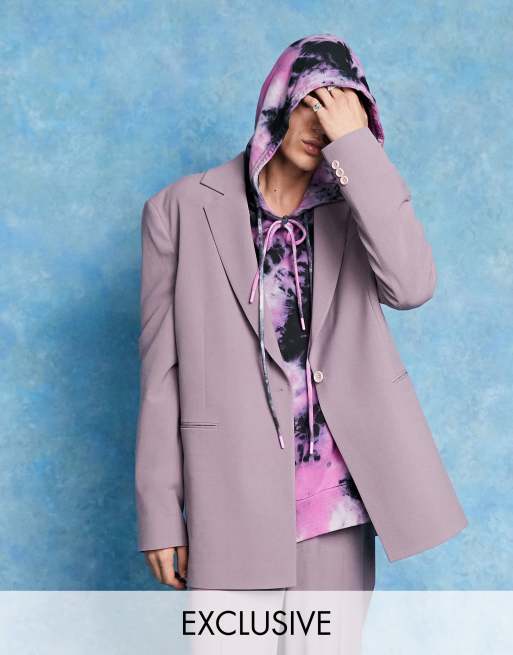 COLLUSION oversized blazer in lilac (part of a set)