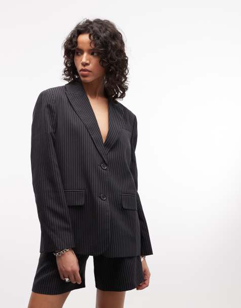 COLLUSION oversized blazer in pinstripes - part of a set - view 1