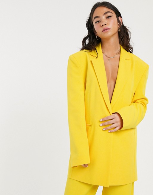 COLLUSION oversized blazer in yellow