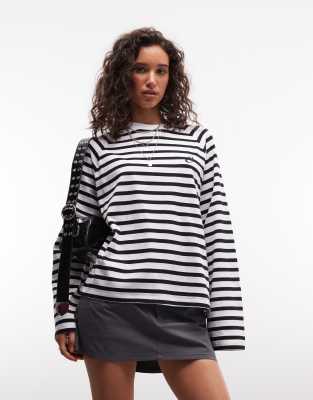 Collusion Oversized Boxy Raglan Tee In Multi
