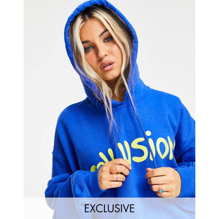 Collusion online blue hoodie