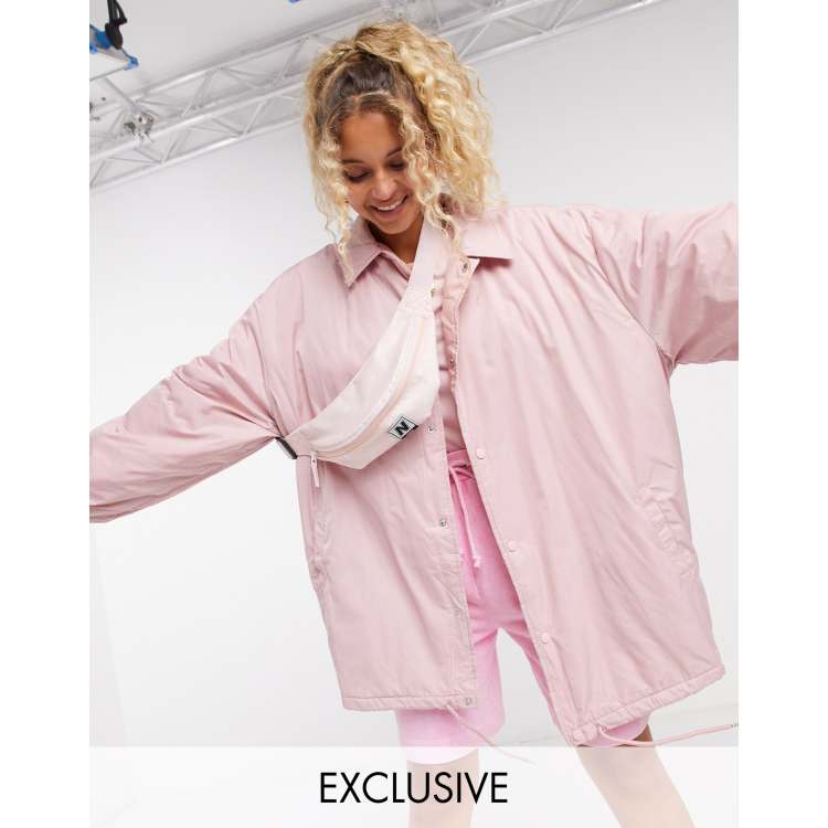 COLLUSION oversized coach jacket in pink ASOS